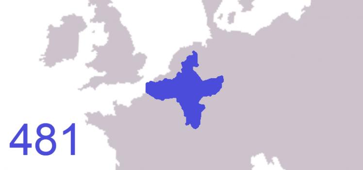 التسلسل الزمني لتاريخ دولة الفرنجة في أي عام تم تشكيل دولة الفرنجة