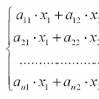 Matrix solution by Gaussian method explanation